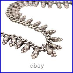Antique Vintage Art Deco Sterling Silver Ottoman Turkish Chain Necklace 18.6g
