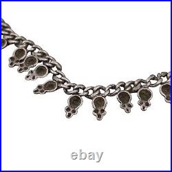 Antique Vintage Art Deco Sterling Silver Ottoman Turkish Chain Necklace 18.6g