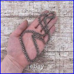 Antique Vintage Art Deco Sterling Silver Ottoman Turkish Chain Necklace 18.6g