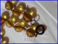 Apple Juice Bakelite Beaded Antique Vintage Beads Necklace