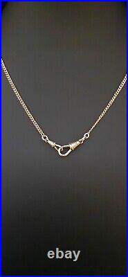 Art Deco 18K & 14K YELLOW GF Love-Knot Bar Link Watch Chain NECKLACE (17.5) #561