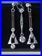 Art Deco 18ct white gold diamond earrings and necklace 0.80TCW