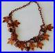 Art Deco 1940s 1930s Jewelry Celluloid Acorn Leaf Chain Link Necklace 2 Tier