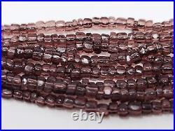 Art Deco Amethyst Purple Faceted Czech Glass Tassel Sautoir Necklace 30 Inch VTG