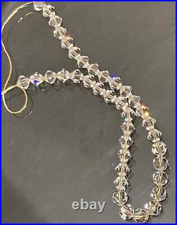 Art Deco BEAUTIFUL Crystal Beads 28 Yellow Gold Plated Necklace Ladies 24g Vtg
