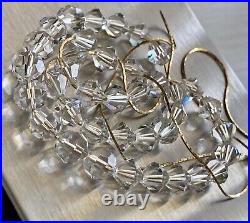 Art Deco BEAUTIFUL Crystal Beads 28 Yellow Gold Plated Necklace Ladies 24g Vtg