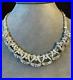 Art Deco Baguette Necklace Elegant Jewelry 925 Sterling Silver CZ Fine Jewels