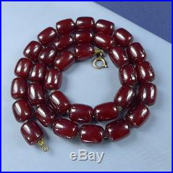 Art Deco Bakelite Necklace / Faturan Cherry Amber