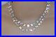 Art Deco Bezel Set Open Back AB Clear Crystal Glass Double Strand Necklace