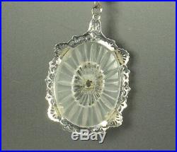 Art Deco CAMPHOR GLASS Necklace 1930s Sunray Crystal MARCASITE ONYX Center FAB