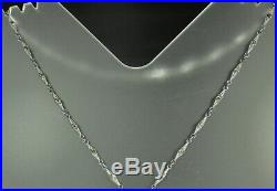 Art Deco CAMPHOR GLASS Necklace 1930s Sunray Crystal SAPPHIRE DIAMOND PASTE 18