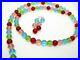 Art Deco? CZECH MADE Glass Round Tutti-Frutti Bead Necklace? NEW VINTAGE STOCK