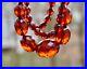 Art Deco Cherry Amber Bakelite Faceted Bead Necklace 30 59.8 grams Tested