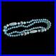 Art Deco Chinese Export Blue Water Jade Necklace W Carved &Handpainted Beads