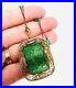 Art Deco Chinese Export Green Peking Glass Beaded Chain Necklace Vintage Jewelry