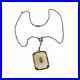 Art Deco Cut Crystal Pendant Chain Necklace Sterling Silver