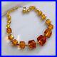 Art Deco Cut Glass Necklace Honey Amber Graduated Beads Vintage English Antique