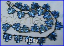 Art Deco Czech Bohemian Geometric Vauxhall Mirrored Glass beads Necklace