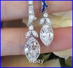 Art Deco Diamond and Sapphire Negligee Necklace withLarge Oval Diamonds HM1393