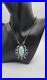 Art Deco Era Pendant Necklace Blue Cabochon & Enamel c1920/30s 25 Necklace