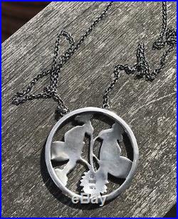 Art Deco Georg Jensen / Malinowski Sterling Silver Butterfly Necklace # 105
