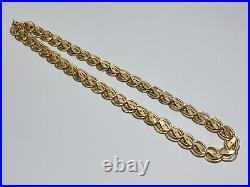 Art Deco German Kollmar&Jourdan Gold-filled Doublé Necklace Engraved Book Chain