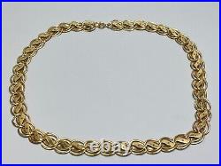 Art Deco German Kollmar&Jourdan Gold-filled Doublé Necklace Engraved Book Chain