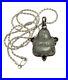 Art Deco Jade Fat Smiling Buddha Pendant Sterling Silver Necklace