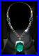 Art Deco Large Center 125.17CT Emerald With White 53.10CT CZ Gorgeous Necklace