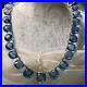 Art Deco Multi Faceted Blue Paste Sterling Riviere Necklace