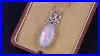 Art Deco Opal Diamond Pendant Necklace 18ct Gold Platinum