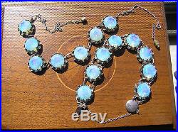 Art Deco Opalescent Art Glass Bracelet and Necklace