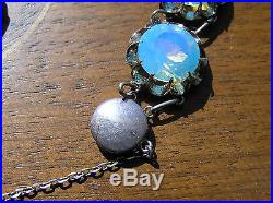 Art Deco Opalescent Art Glass Bracelet and Necklace