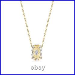 Art Deco Pendant Gold Plated Sterling Silver Necklace for Women Gift