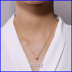 Art Deco Pendant Gold Plated Sterling Silver Necklace for Women Gift