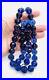 Art Deco Periwinkle Blue Faceted Glass Beaded Necklace On Chain Vintage Jewelry