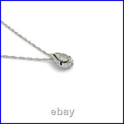 Art Deco Platinum & 14k Gold 0.42 Ctw Diamond & Sapphire Necklace 16 #j2-4