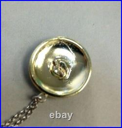 Art Deco Platinum and 18K Yellow Gold Diamond Cuff Link Pendant Necklace