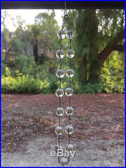 Art Deco Pools of Light Orbs Rock Quartz Sterling Germany Necklace Undrilled