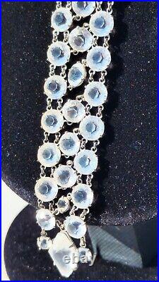 Art Deco Riviere Necklace Open Back Bezel Paste