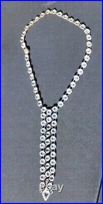 Art Deco Riviere Necklace Open Back Bezel Paste