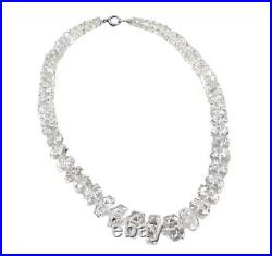 Art Deco Rock Crystal Necklace Graduated Clear Quartz