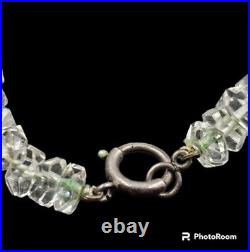 Art Deco Rock Crystal Necklace Graduated Clear Quartz