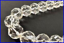 Art Deco Rock Quartz (hand cut) Necklace 1930s (52.34g)