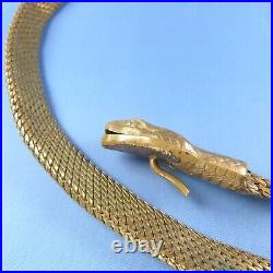 Art Deco Snake Belt / Antique Necklace