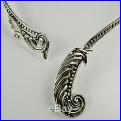 Art Deco Sterling Silver Collar Necklace Choker Margot De Taxco Mexico 40s R985