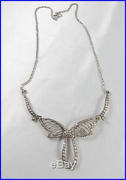 Art Deco Sterling Silver Marcasite Necklace Germany