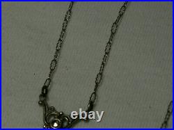 Art Deco Sterling Silver, Marcasites, Diamond, Layered Camphor Glass Necklace