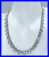 Art Deco Sterling Silver Open-Back Graduated Clear Crystal Necklace 15 1/2