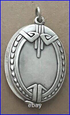 Art Deco Sterling Silver Slide Locket Pendant. C 1930